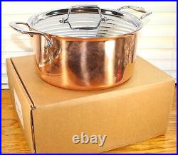 Rare NIB Unused All Clad Copper C4 8 qt Stock Pot Pan Made in USA Perfect