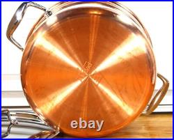 Rare NIB Unused All Clad Copper C4 8 qt Stock Pot Pan Made in USA Perfect
