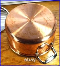Rare NIB Unused All Clad Copper C4 8 qt Stock Pot Pan Made in USA Perfect