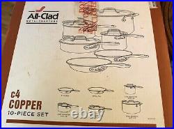 Rare NIB Unused All Clad Copper C4 8 qt Stock Pot Pan Made in USA Perfect