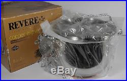Rare Nos Revere Ware Stainless Copper Ellipse 8qt Covered Stock Pot Korea (1999)