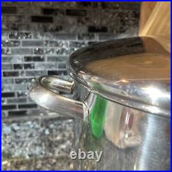 Rare Revere Ware Copper Bottom 20 Qt Stock Pot With Lid Canning