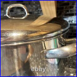 Rare Revere Ware Copper Bottom 20 Qt Stock Pot With Lid Canning