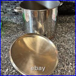 Rare Revere Ware Copper Bottom 20 Qt Stock Pot With Lid Canning