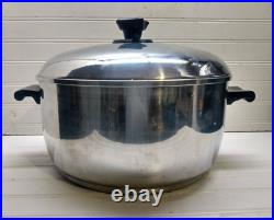 Rena Ware Cookware 12 Qt Stockpot Multi-Ply Stainless Dutch Oven Frying Pan Lid