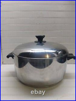 Rena Ware Cookware 12 Qt Stockpot Multi-Ply Stainless Dutch Oven Frying Pan Lid