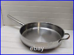 Revere Ware 12 Chicken Fryer Skillet Copper Disc Stainless 4 Qt Frying Pan Lid