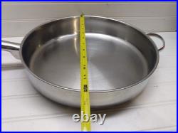Revere Ware 12 Chicken Fryer Skillet Copper Disc Stainless 4 Qt Frying Pan Lid