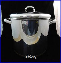 Revere Ware 12 QT Copper Clad Bottom Stainless Steel Stock Pot in Box GOOD COND