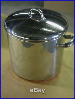 Revere Ware 12-QT Covered Stockpot Copper Clad Bottom Stainless Steel #3517320
