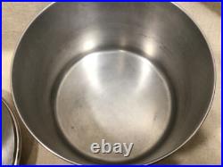 Revere Ware 16 Qt Copper Bottom Stock Pot Stainless Steel W Lid Rome NY USA Made