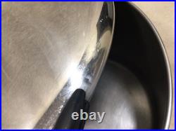 Revere Ware 16 Qt Copper Bottom Stock Pot Stainless Steel W Lid Rome NY USA Made