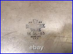 Revere Ware 16 Qt Copper Bottom Stock Pot Stainless Steel W Lid Rome NY USA Made