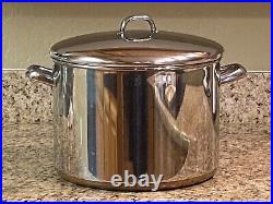 Revere Ware 1746 16 Qt Covered Stock Pot with Stainless Steel Handles With Box USA