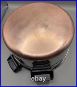 Revere Ware 1801 Copper 4 1/2 Qt Dutch Oven Steamer Lid Clinton ILL 82 RARE