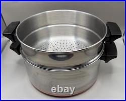 Revere Ware 1801 Copper 4 1/2 Qt Dutch Oven Steamer Lid Clinton ILL 82 RARE