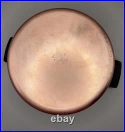 Revere Ware 1801 Copper 4 1/2 Qt Dutch Oven Steamer Lid Clinton ILL 82 RARE