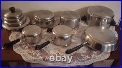 Revere Ware 1801 Stainless Steel Tri-Ply Pots 10 Pc Set 1qt, 1.5qt, 2qt, 4.5qt, 10in