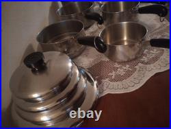 Revere Ware 1801 Stainless Steel Tri-Ply Pots 10 Pc Set 1qt, 1.5qt, 2qt, 4.5qt, 10in