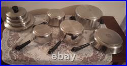 Revere Ware 1801 Stainless Steel Tri-Ply Pots 9 Pc Set 1qt, 1.5qt, 2qt, 4.5qt, 9in