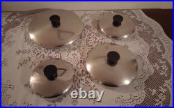 Revere Ware 1801 Stainless Steel Tri-Ply Pots 9 Pc Set 1qt, 1.5qt, 2qt, 4.5qt, 9in