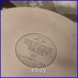 Revere Ware 1801 Stainless Steel Tri-Ply Pots 9 Pc Set 1qt, 1.5qt, 2qt, 4.5qt, 9in