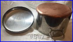 Revere Ware 1950's 1800 Line'Patio Ware' Stock Pot Stainless Steal & Copper