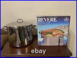 Revere Ware 2056 Stainless Steel 16 Quart/14.3L Stockpot #m91A WB
