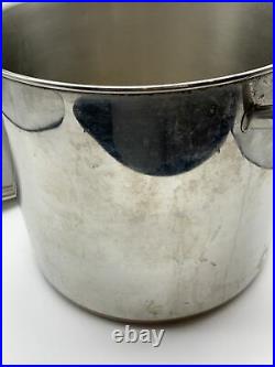 Revere Ware 20 Qt Stainless Steel Copper Bottom Stock Pot with Lid Clinton Vintage