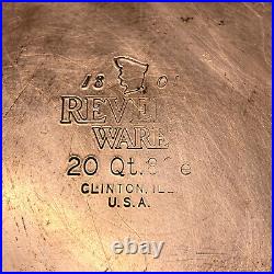 Revere Ware 20 Qt Stock Pot With Lid Stainless Steel Copper Bottom Clinton USA