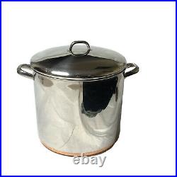Revere Ware 20 Qt Stock Pot With Lid Stainless Steel Copper Bottom Clinton USA