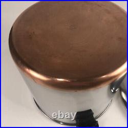 Revere Ware 20 Qt Stock Pot with Lid Stainless Steel Copper Clad 1801 Rome NY 81