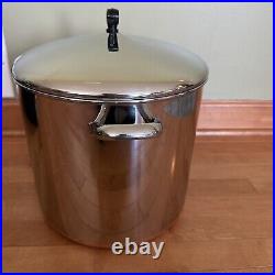 Revere Ware 20 Quart Stock Pot and Lid Copper Bottom Stainless Please Read