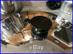 Revere Ware 6 QT 96h Stainless Steel Stock Pot Pan Steamer Insert Lid EUC USA
