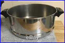 Revere Ware Copper Bottom 8 Qt Stock Pot Withsteamer Insert Pot Stainless Steel