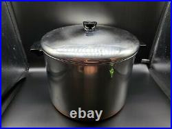 Revere Ware Copper Clad Stainless Steel 16 Qt Stock Pot USA VERY VERY NICE