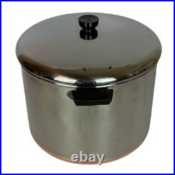 Revere Ware Copper Clad Stainless Steel 16 Qt Stock Pot With Lid 1982 USA Made Revere Ware Copper Clad Stainless Steel 16 Qt Stock Pot With Lid 1982 USA Made