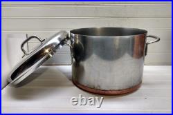 Revere Ware Patio 5000 8Qt Dutch Oven Copper Clad Stainless Stockpot Fry Pan Lid