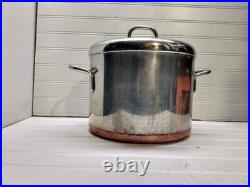 Revere Ware Patio 5000 8Qt Dutch Oven Copper Clad Stainless Stockpot Fry Pan Lid