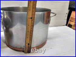 Revere Ware Patio 5000 8Qt Dutch Oven Copper Clad Stainless Stockpot Fry Pan Lid