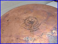 Revere Ware Patio 5000 8Qt Dutch Oven Copper Clad Stainless Stockpot Fry Pan Lid