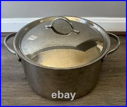 Revere Ware Pro Line Stainless 8 QT Stock Pot Dutch Oven WithLid 6768 Copper Core