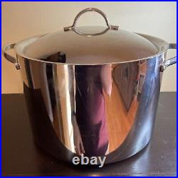 Revere Ware Proline 10 Qt Stockpot Copper Core Stainless Dutch Oven Fry Pan Lid