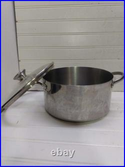 Revere Ware Proline 4 Qt Stockpot Copper Core Stainless Dutch Oven Fry Pan & Lid