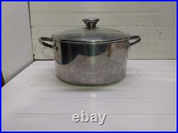 Revere Ware Proline 4 Qt Stockpot Copper Core Stainless Dutch Oven Fry Pan & Lid