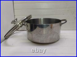 Revere Ware Proline 4 Qt Stockpot Copper Core Stainless Dutch Oven Fry Pan & Lid