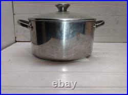 Revere Ware Proline 4 Qt Stockpot Copper Core Stainless Dutch Oven Fry Pan & Lid