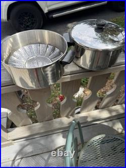 Revere Ware Tri Ply Disc Bottom Lot with LIDS 1, 2, 4.5 Qt Sauce Pots & StockPots