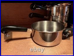 Revere Ware Tri Ply Disc Bottom Lot with LIDS 1, 2, 4.5 Qt Sauce Pots & StockPots