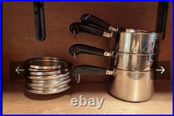 Revere Ware Tri Ply Disc Bottom Lot with LIDS 1, 2, 4.5 Qt Sauce Pots & StockPots